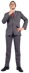 Digital png photo of caucasian businessman standing on transparent background
