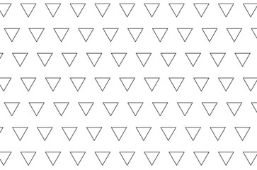 Digital png photo of black pattern of repeated triangles on transparent background - obrazy, fototapety, plakaty