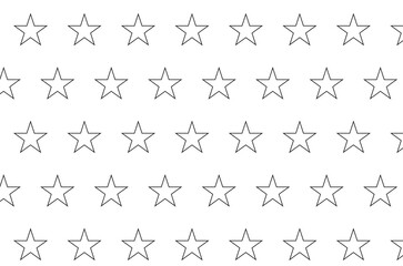 Digital png photo of black pattern of repeated stars on transparent background