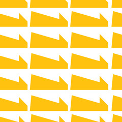 Digital png photo of yellow pattern of repeated shapes on transparent background
