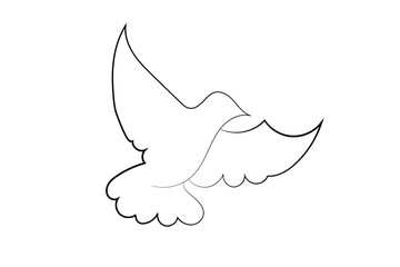 Digital png illustration of bird symbol on transparent background