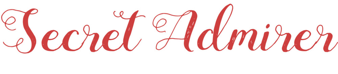 Digital png illustration of secret admirer text on transparent background