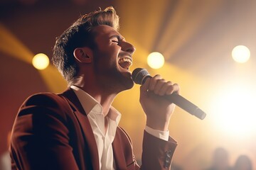 Singer Performing at Concert