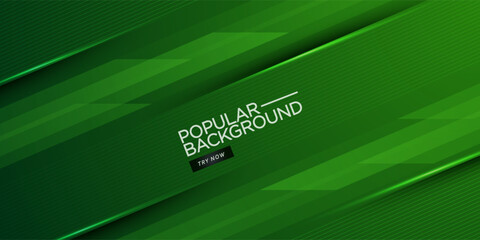 Obraz premium Abstract green trendy and sporty background template vector with shiny lines and lights. Green background with strong shadow pattern design. Eps10 vector