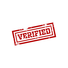 verified red sign. verified square grunge stamp