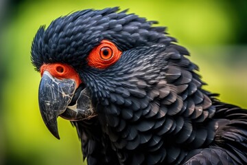 A Beautful Red Tailed Black Cockatoo. - obrazy, fototapety, plakaty