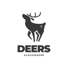 deer modern logo vector