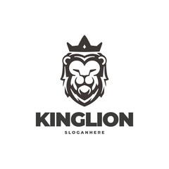 modern lion mascot logo vector