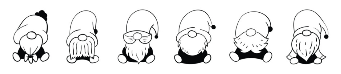 Set of santa. Vector illustration
