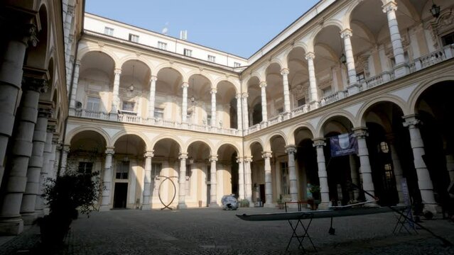 Turin, Italy, the main court of the rectorate of the university of Turin