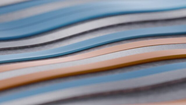 3D stripes in orange and blue
