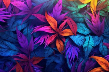 Thick foliage in vibrant 4K desktop wallpaper. Generative AI