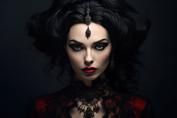 portrait of gothic vampire queen