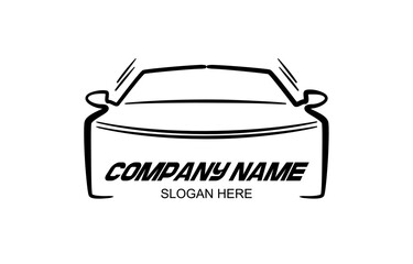 Sports car logo icon set. Motor vehicle silhouette emblems. Auto garage dealership brand identity design elements. Vector illustrations