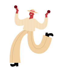 petronio alvarez festival man with maracas