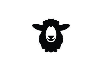 minimal style Angora Goat icon illustration design