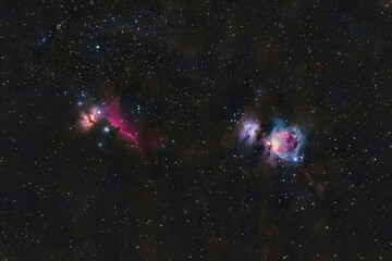 M42 and Horsehead Nebula