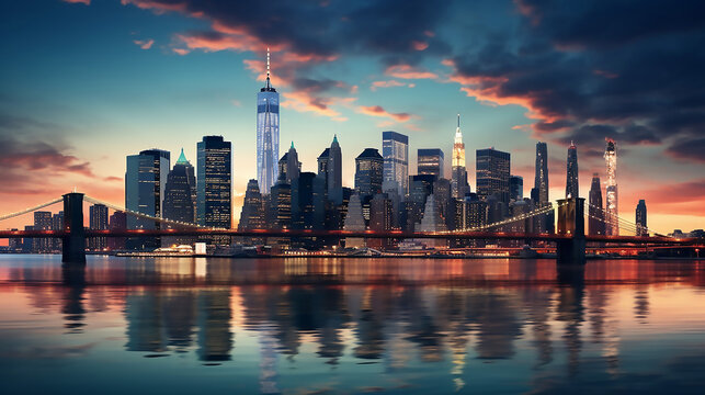 Fantastic New York Cityscape Tourism Concept Photograph New York