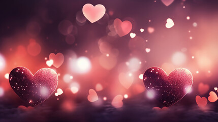 Elegant Hearts Bokeh Background for Your Design