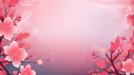 Beautiful Pink Floral Bokeh Background