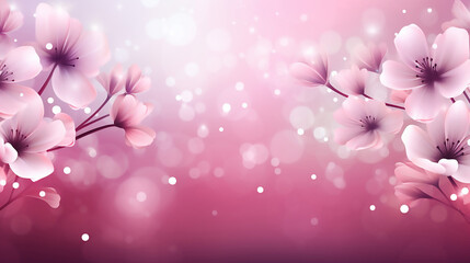 Fantastic Pink Floral Bokeh Background