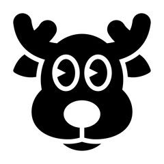 reindeer glyph icon