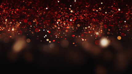 Beautiful Background of Abstract Red Gold and Black Glitter