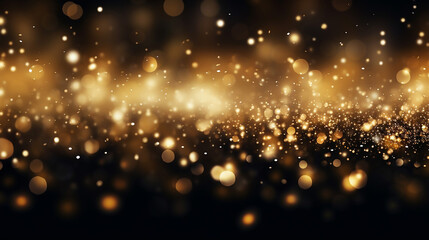 Fototapeta na wymiar Amazing Background of Abstract Glitter Lights Gold and Black