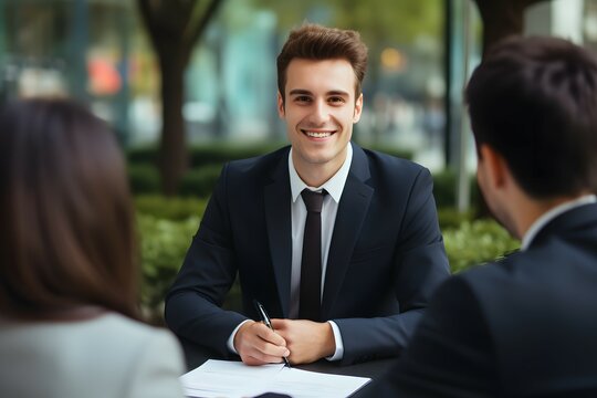 business people in a recuiting interview