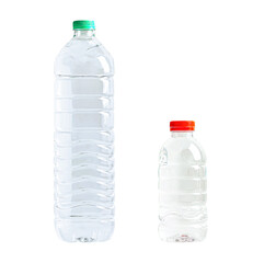 Naklejka premium Plastic water bottle isolated on white background with clipping path, mineral, healthy concept.