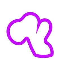 Purple outline abstract shapes vector 