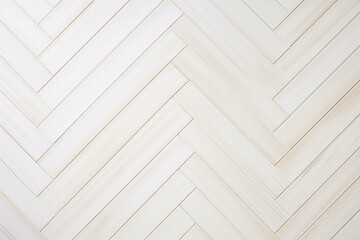 A background of white wood with wooden boards arranged in a chevron parquet pattern. Generative AI