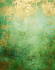 Green & Gold Backdrop, Background, Wall Art, Decoupage Background