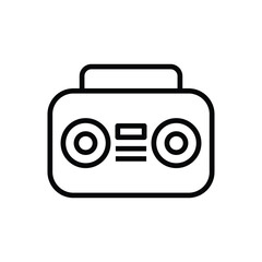 Radio cassette device vector icon
