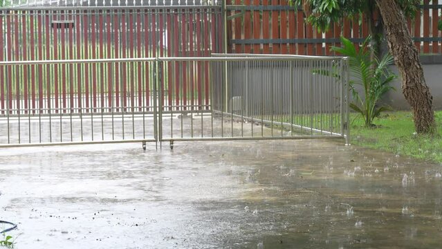 The atmosphere is raining.