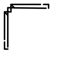 Obraz premium Corner Border Vektor