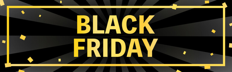 Black Friday banner template, abstract background
