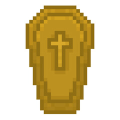 Obraz premium halloween casket pixel art