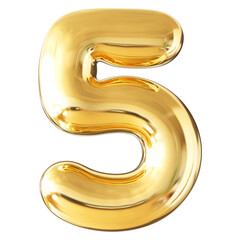 Gold Number 5 Bubble