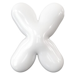 White Letter X Font Bubble