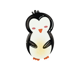 penguin with a heart