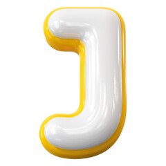 3d Letter J Font Bubble