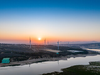 Solar panels and wind power generation equipment