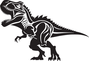 T-Rex Prehistoric predator animal silhouette vector