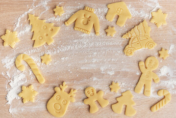 Christmas baking, gingerbread cookies
