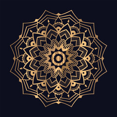 Mandala pattern design with background temple vector illustration icon vector