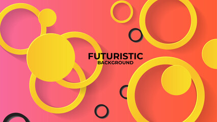  Futuristic abstract background. Glowing circle lines design. Modern shiny blue and pink geometric lines pattern. Future technology concept. Suit for poster, banner, cover, presentation, website