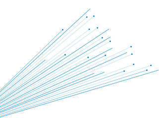 Blue minimal lines and dotted lines abstract futuristic tech background. Vector digital art design