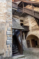 Fototapeta na wymiar Outdoor spaces in the Orava Castle, Slovakia