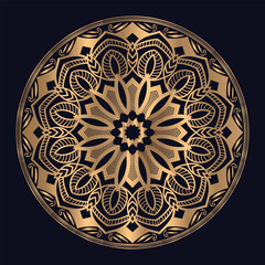Mandala pattern design with background temple vector illustration icon vector